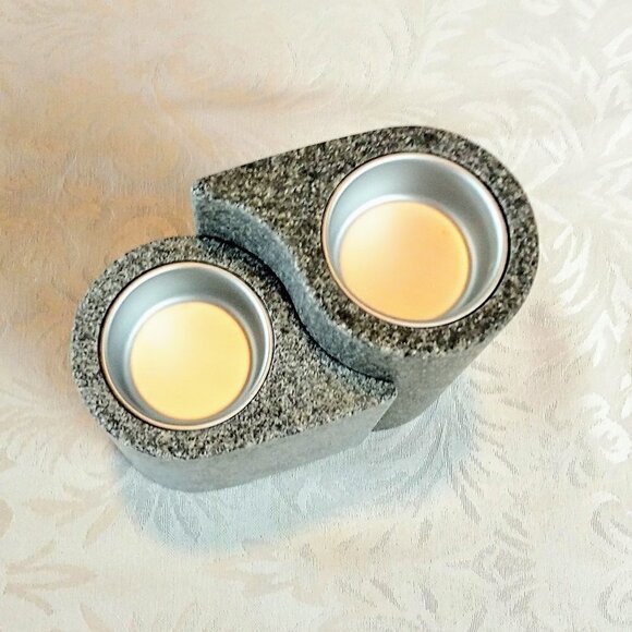 PartyLite Granite Puzzle Tealight Candle Holders - Picture 4 of 5